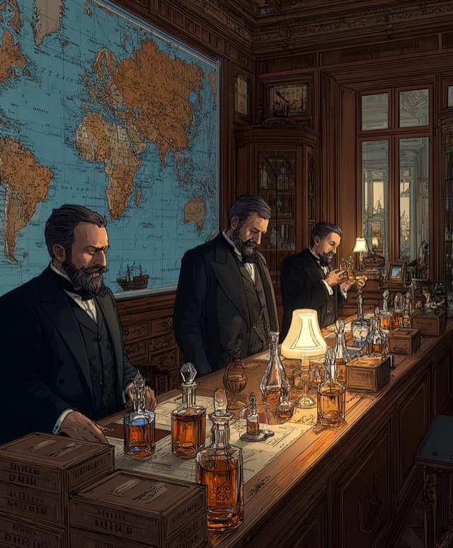 An illustration of Scotch whisky's global triumph in the Victorian era